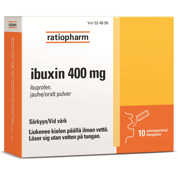 IBUXIN jauhe 400 mg 10 kpl