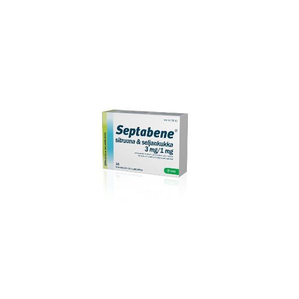 SEPTABENE SITRUUNA & SELJANKUKKA imeskelytabletti 3/1 mg 16 fol