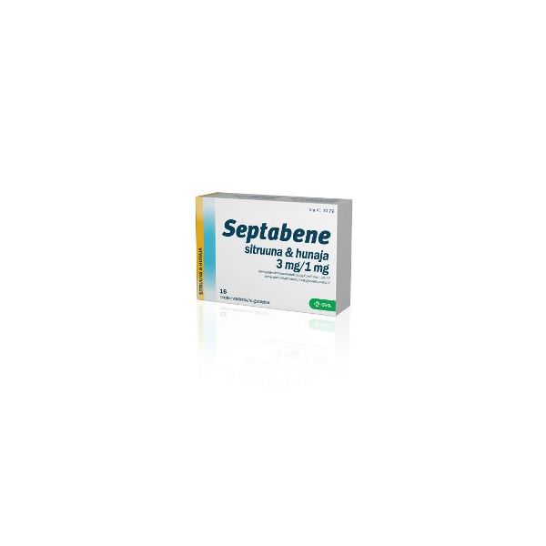 SEPTABENE SITRUUNA & HUNAJA imeskelytabletti 3/1 mg 16 fol
