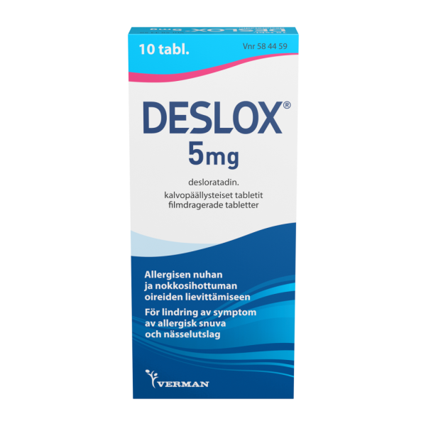 DESLOX tabletti, kalvopäällysteinen 5 mg 10 fol