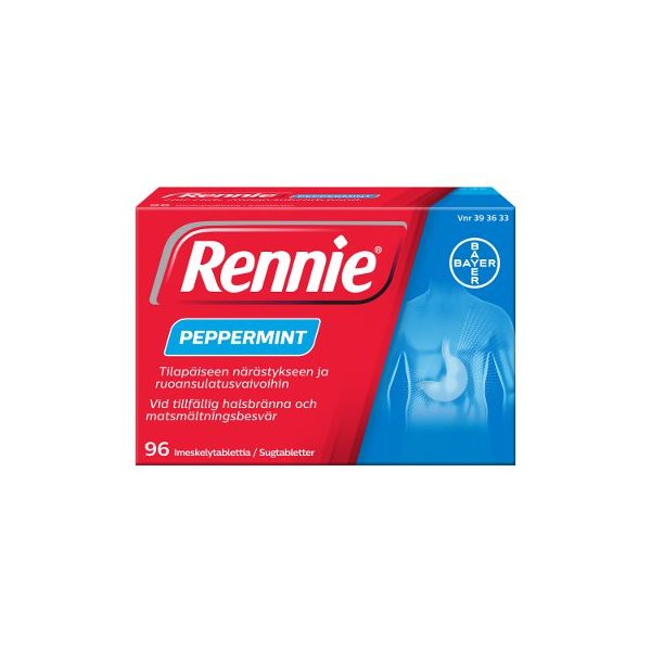 RENNIE PEPPERMINT imeskelytabletti 96 fol