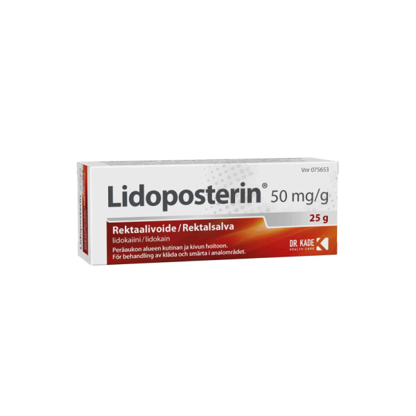 LIDOPOSTERIN rektaalivoide 50 mg/g asetin 25 g