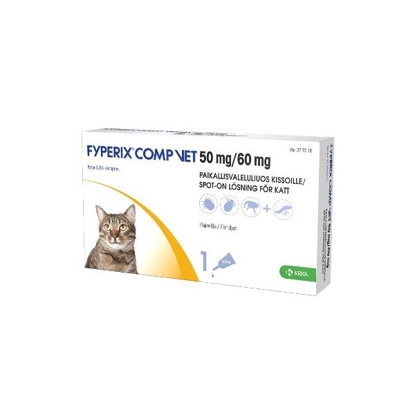 Fyperix Comp vet paikallisvaleluliuos 50 mg / 60 mg 1 kpl