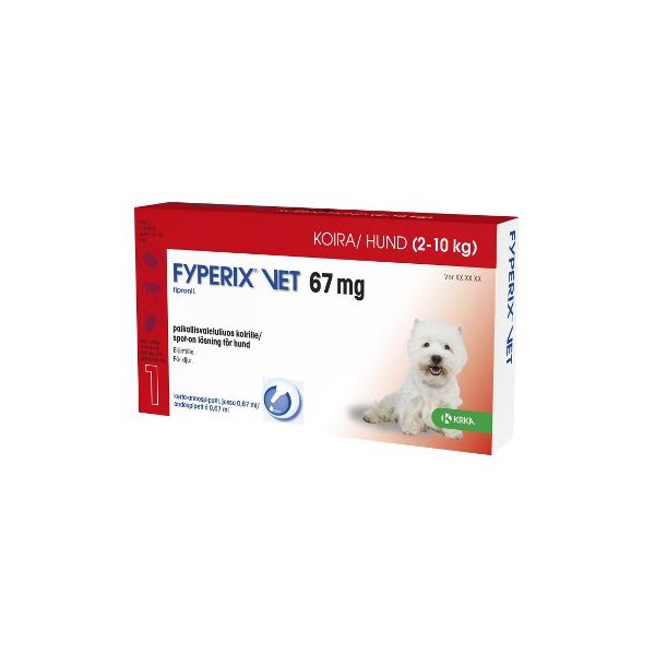 FYPERIX VET paikallisvaleluliuos 67 mg 0,67 ml