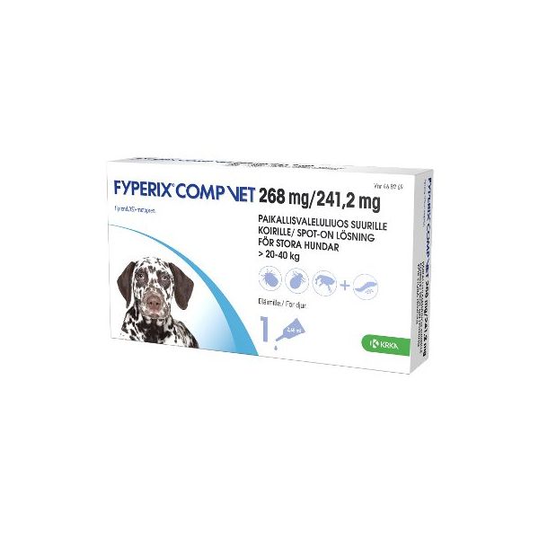 Fyperix Comp vet paikallisvaleluliuos 268 mg / 241.2 mg 1 kpl