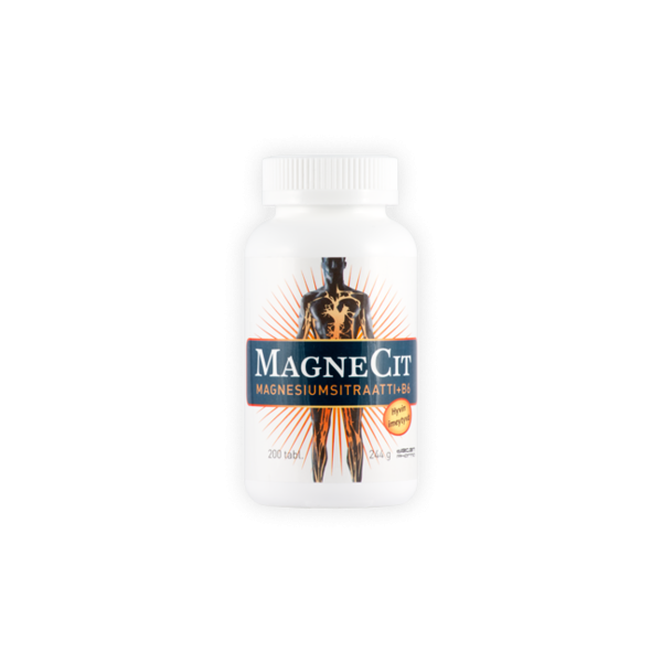 MagneCit Magnesiumsitraatti + B6-vitamiini 200 tabl