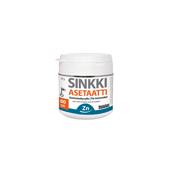 Sinkki Asetaatti minttu-mansikka 60 tabl
