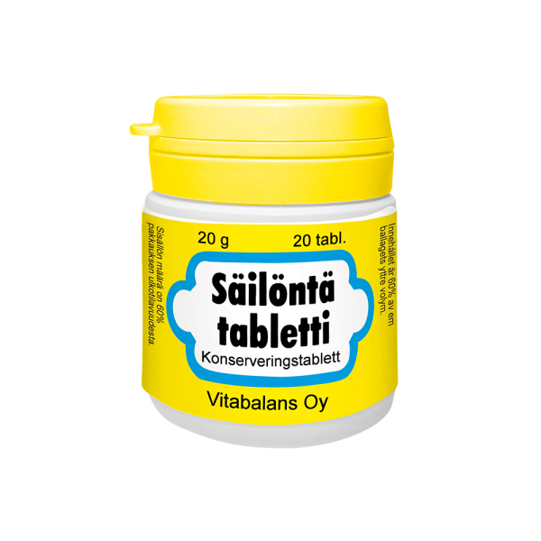 Säilöntätabletti 20 tabl