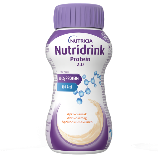 Nutridrink Protein 2.0 aprikoosi 4X200 ml
