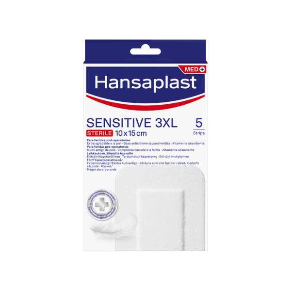 Hansaplast Sensitive 3XL 10x15cm 5 kpl