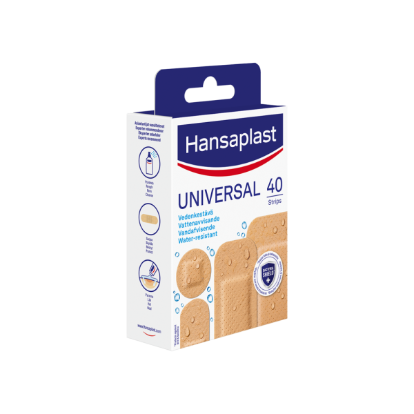 Hansaplast Universal laastari ME10 (45907) (lajitelma, 4 kokoa) 40 kpl