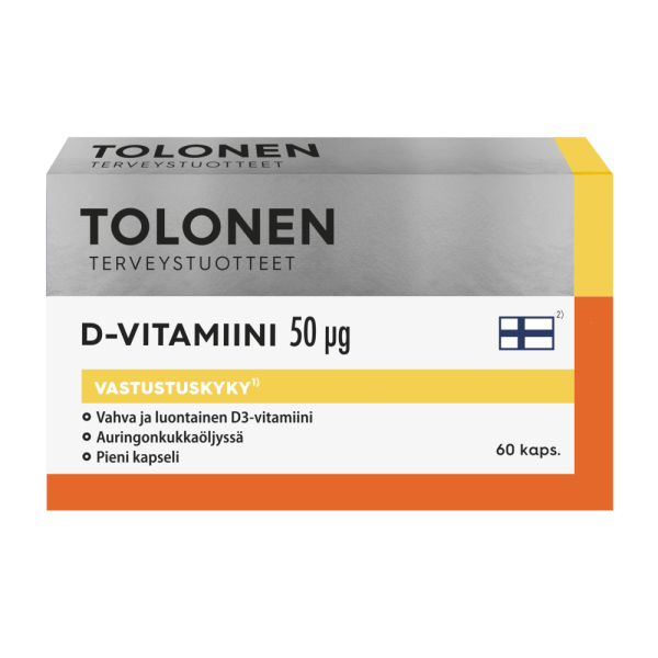 Tolonen D-vitamiini 50 mikrog 60 kaps