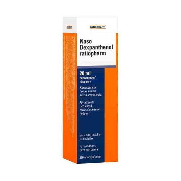 NASO DEXPANTHENOL RATIOPHARM NENÄSUMUTE 20 ML