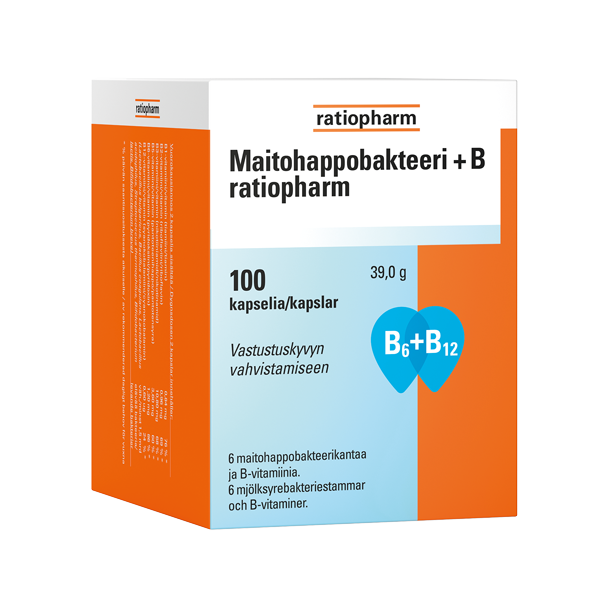 Maitohappobakteeri + B ratiopharm 100 kaps