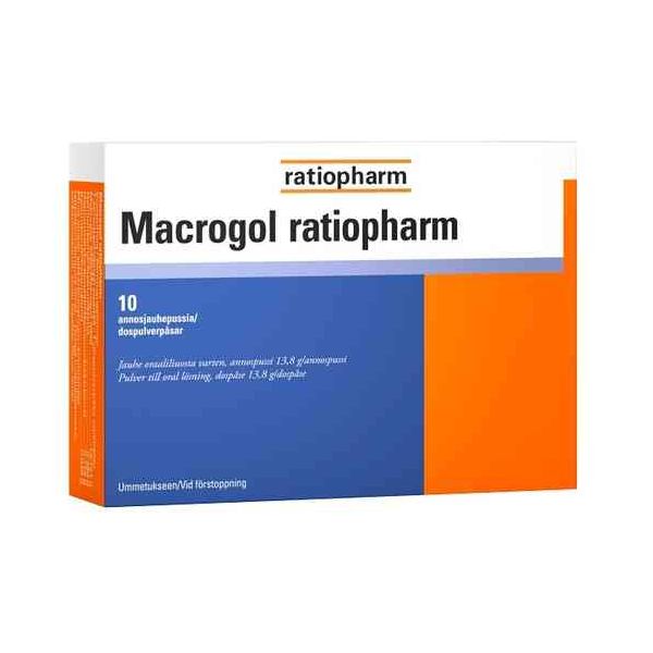 MACROGOL RATIOPHARM ANNOSPUSSI 13,8G 10 KPL