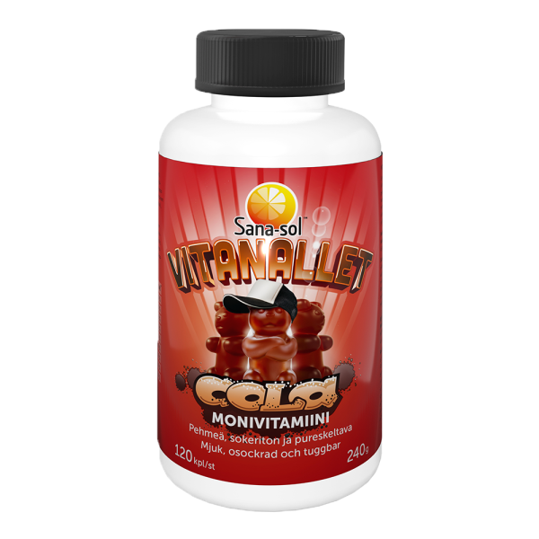Sana-Sol Vitanallet Cola monivitamiinivalmiste 120 kpl
