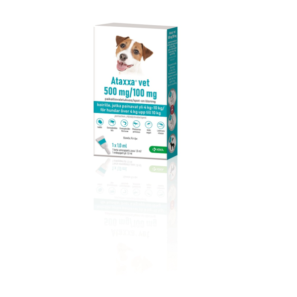Ataxxa vet paikallisvaleluliuos 500 mg / 100 mg 1 ml