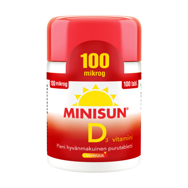 Minisun D-vitamiini 100 mikrog 100 tabl
