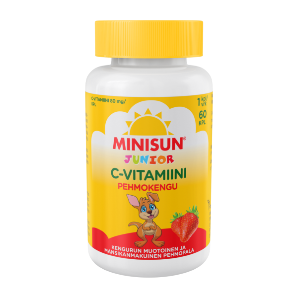 Minisun C-vitamiini Pehmokengu Mansikka 60 kpl