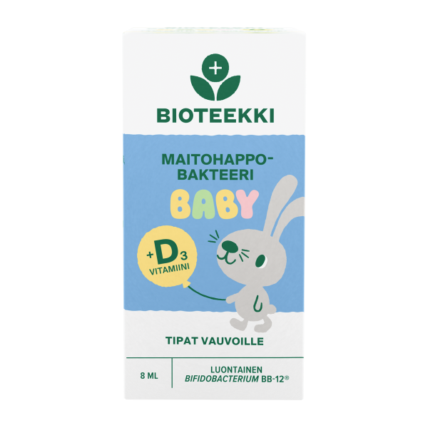 Bioteekki Maitohappobakteeri Baby + D3 Tipat 8 ml