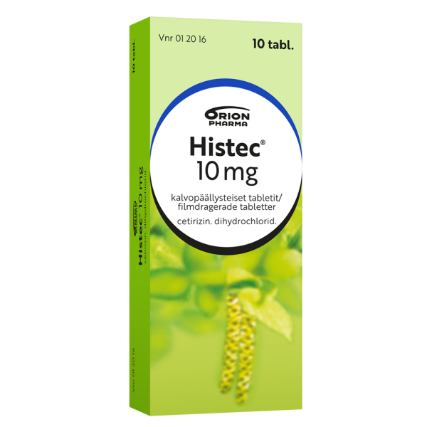 HISTEC tabletti, kalvopäällysteinen 10 mg 10 fol
