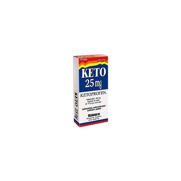 KETO tabletti, kalvopäällysteinen 25 mg 15 fol