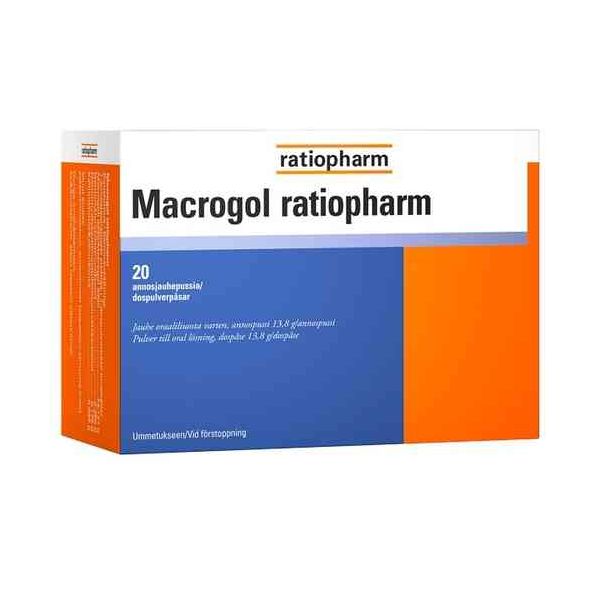 MACROGOL RATIOPHARM ANNOSPUSSI 13,8G 20 KPL