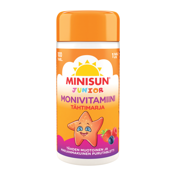 Minisun Monivitamiini Tähtimarja jr. 100 PURUTABL