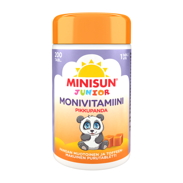 Minisun Monivitamiini Toffee Pikkupanda 200 kpl