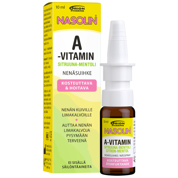 NASOLIN A-VITAMIN SITRUUNA-MENTOLI NENÄSUMUTE 10 ml