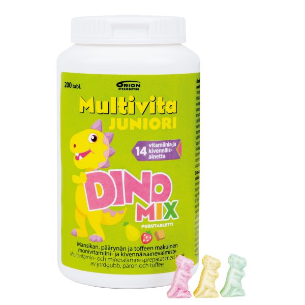 Multivita Juniori Dino Mix monivitamiini 200 purutabl