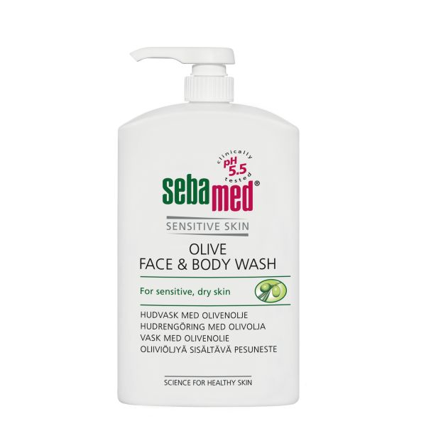 SEBAMED OLIVE FACE&BODY WASH PESUNESTE PUMPPUPULLO 1000 ML