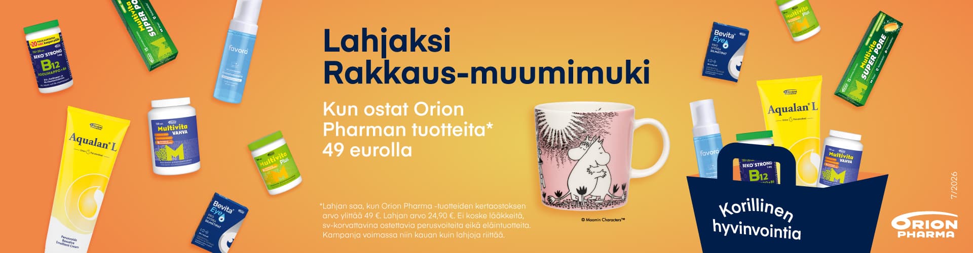 Rakkaus-muumimuki kaupan päälle